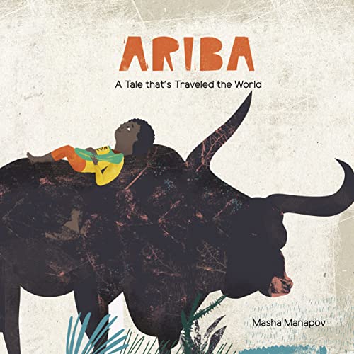 Book cover: a boy rests on the back of a large, dark bull.