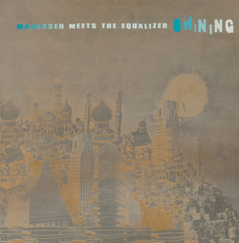 Vinyl record cover with a textured, golden cityscape illustration.