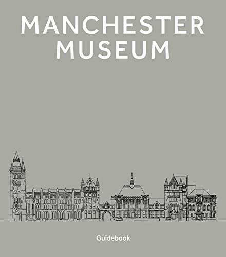 Book cover for “Manchester Museum” guidebook with building illustration.
