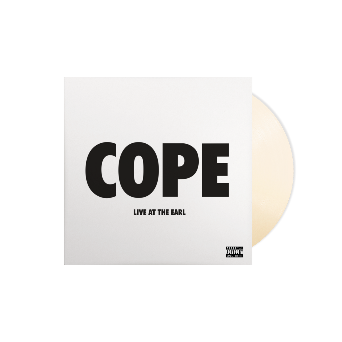 White vinyl record with black "COPE" text and "Live at The Earl" label.