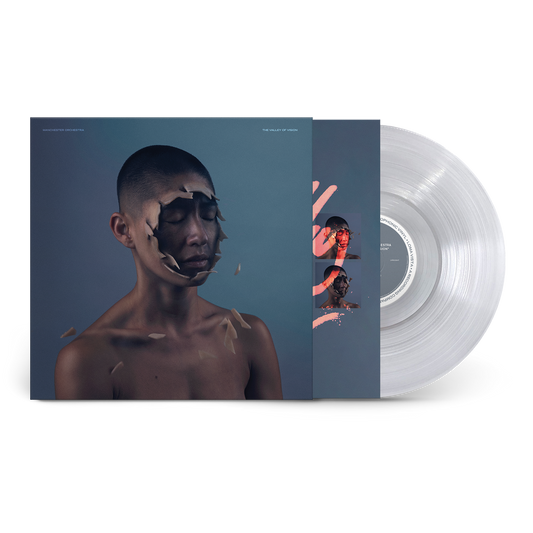 Vinyl record cover for Manchester Orchestra featuring a blurred, abstract landscape in muted tones.