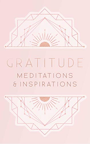 Pink book cover with geometric design and the word "Gratitude" displayed.