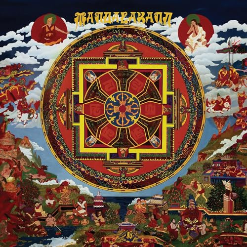 CD cover featuring a colorful Tibetan mandala surrounded by figures and mountain landscapes.