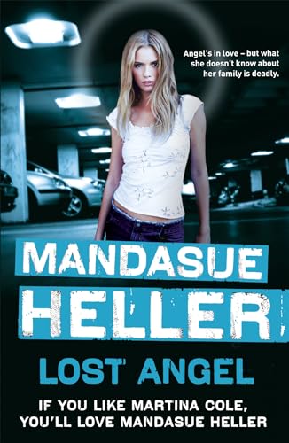 Book cover: young woman in a parking garage, title "Lost Angel".