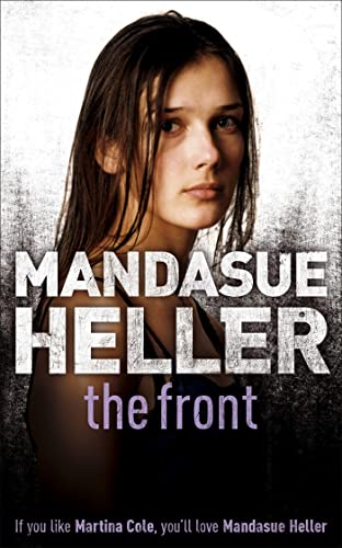 Book cover for The Front by Mandasue Heller featuring a young woman's portrait.