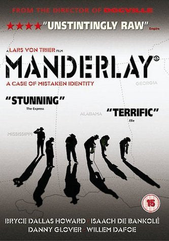 Manderlay DVD cover: silhouettes of figures against a pale background.