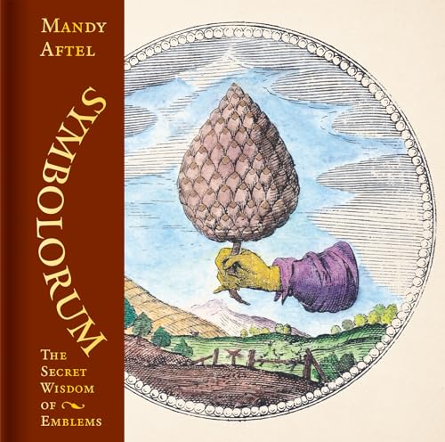 Book cover with an artichoke held by a hand in a landscape.