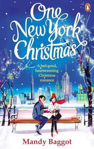 Book cover: couple on a bench with a snowy New York skyline.