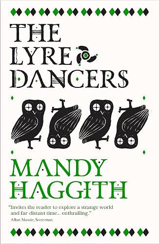 Book cover with title, author name, and four stylized black owl illustrations on white.