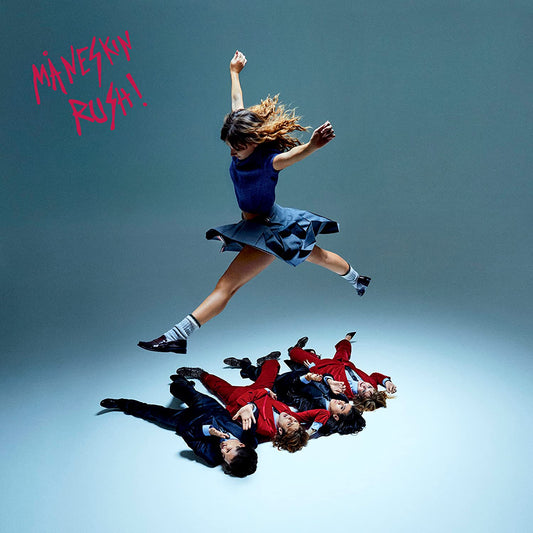 Måneskin “RUSH!” album cover: a dancer leaps over fallen figures.