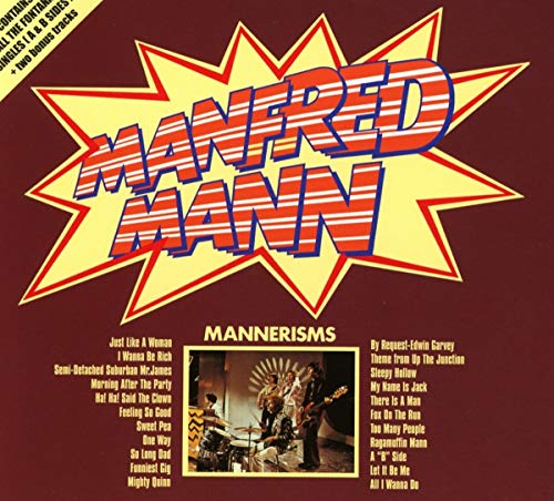 CD cover for Manfred Mann’s “Mannerisms” album with band photo.