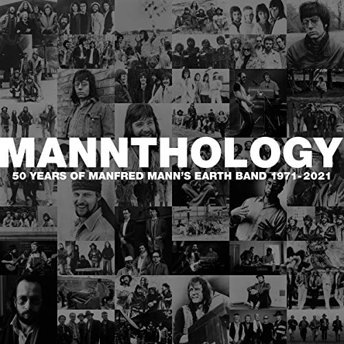 CD cover for Manfred Mann's Earth Band “Mannthology” with collage of band photos.