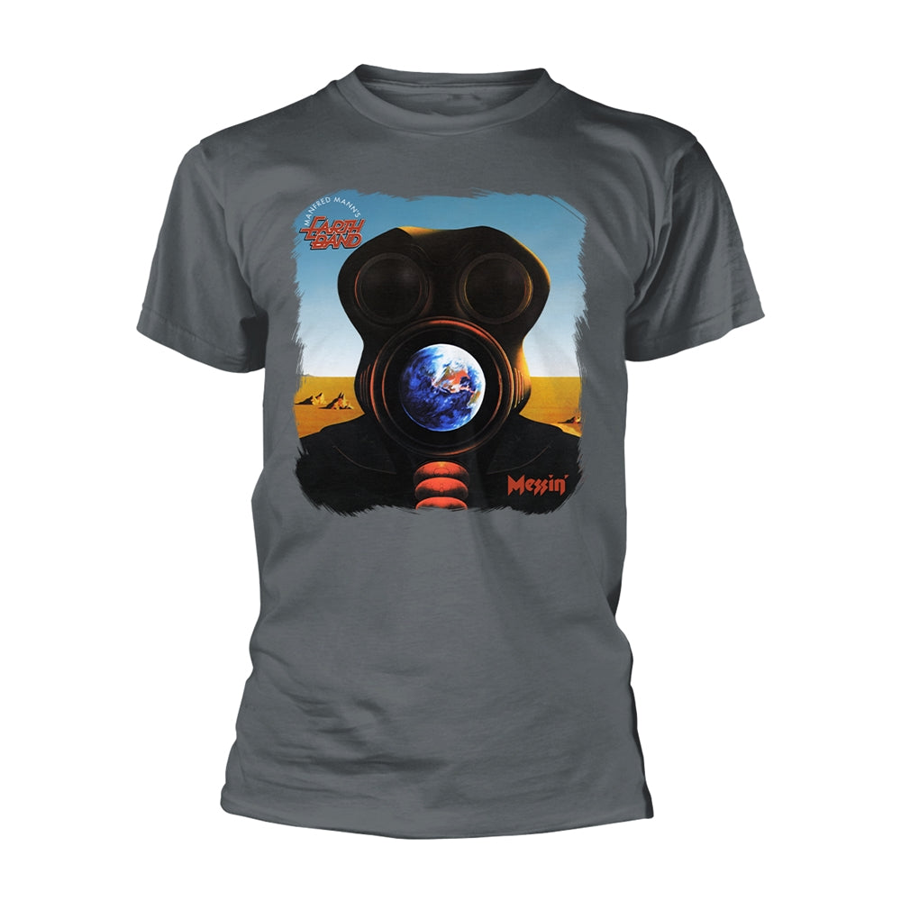 Grey t-shirt with Manfred Mann's Earth Band "Messin'" album art.