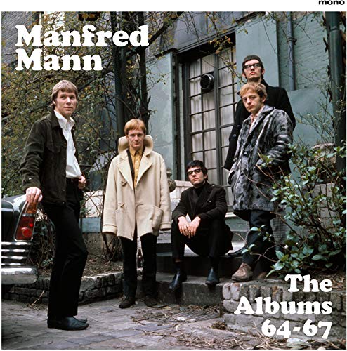 Manfred Mann band portrait on album cover, 1960s style.
