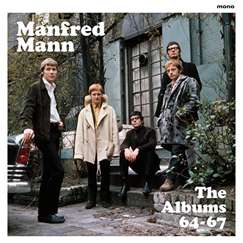Manfred Mann album cover featuring a 1960s band in front of a building.