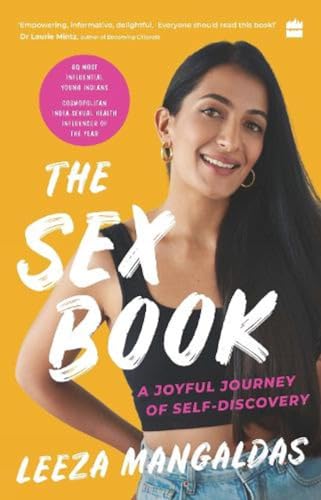 Book cover featuring a smiling woman and bold white text: "The Sex Book.