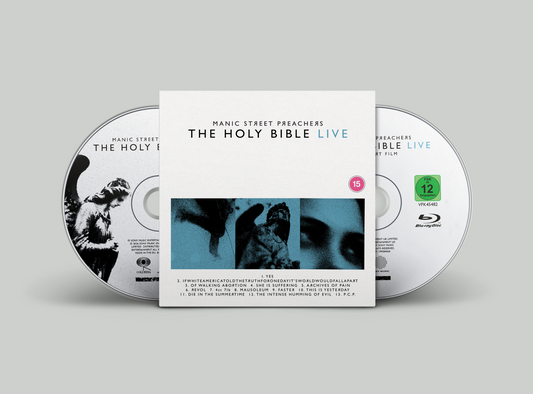 CD and Blu-ray package for Manic Street Preachers’ “The Holy Bible Live.”