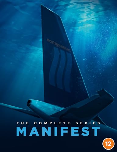 Airplane tail submerged underwater, “Manifest - Complete Series” DVD cover.