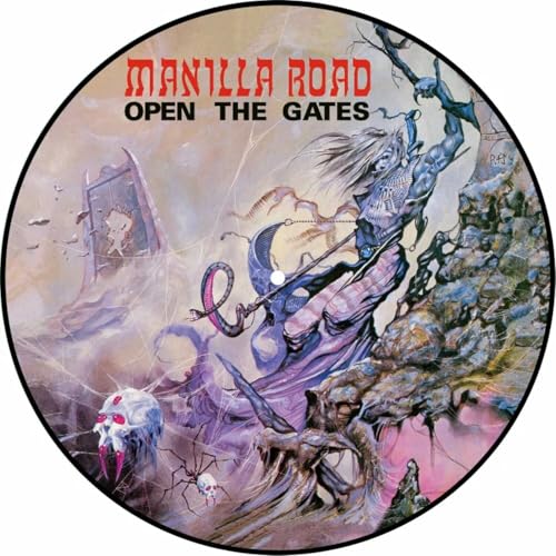 Manilla Road vinyl record: fantasy art of a warrior and castle.