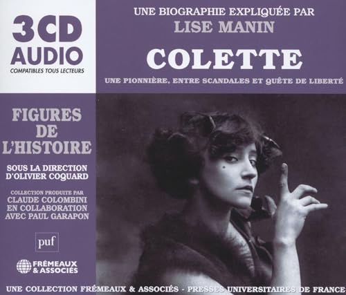 3CD audio pack featuring a portrait of writer Colette, purple background.