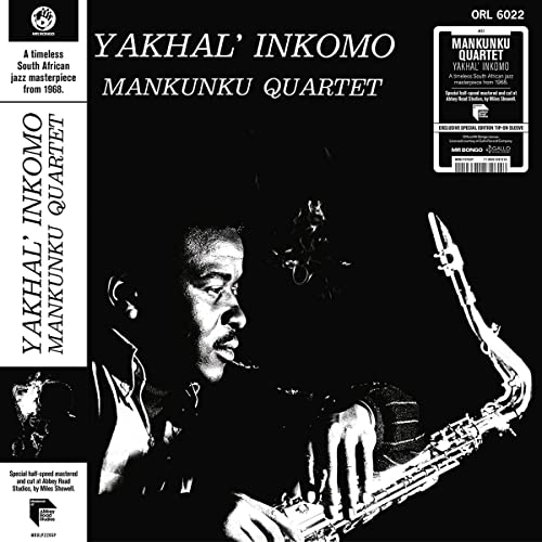 Vinyl record cover: black and white portrait of a saxophonist, "Yakhal' Inkomo" text.