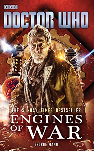 Doctor Who book cover featuring a man, Daleks, and a fiery background.