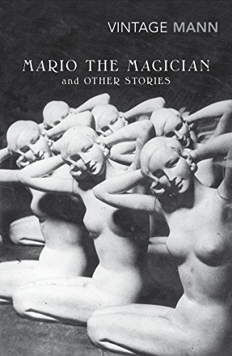 Vintage book cover: "Mario the Magician" with a group of mannequin heads.