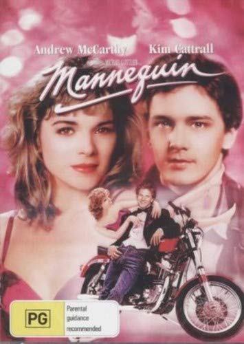 DVD cover for "Mannequin" featuring Kim Cattrall and Andrew McCarthy.