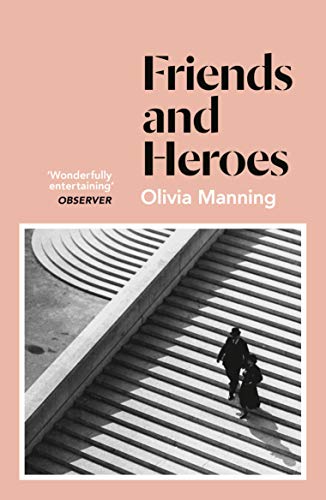 Book cover with pink background, black text, and a black-and-white photo of stairs.