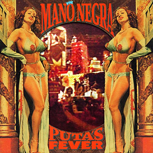 Vinyl album cover featuring two women in burlesque attire with a blurred background scene.