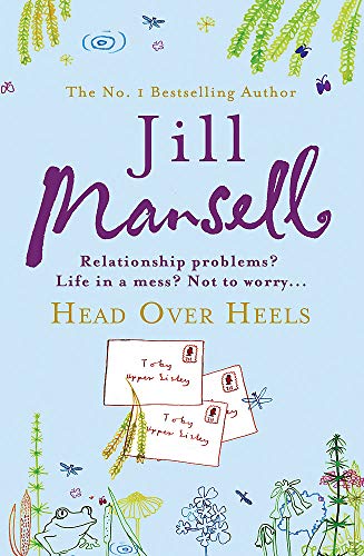 Book cover for “Head Over Heels” by Jill Mansell, floral design.