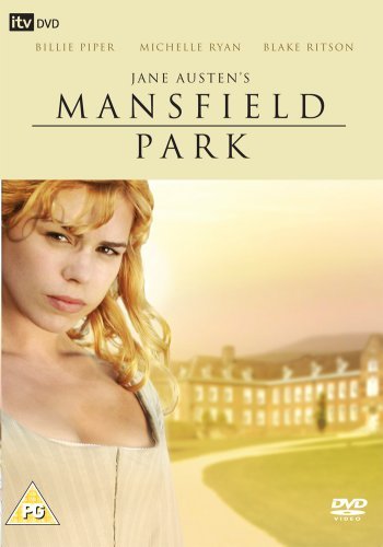 DVD cover for "Mansfield Park" featuring Billie Piper in period costume.