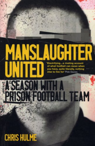 Book cover: “Manslaughter United” with a blurred face and yellow text.