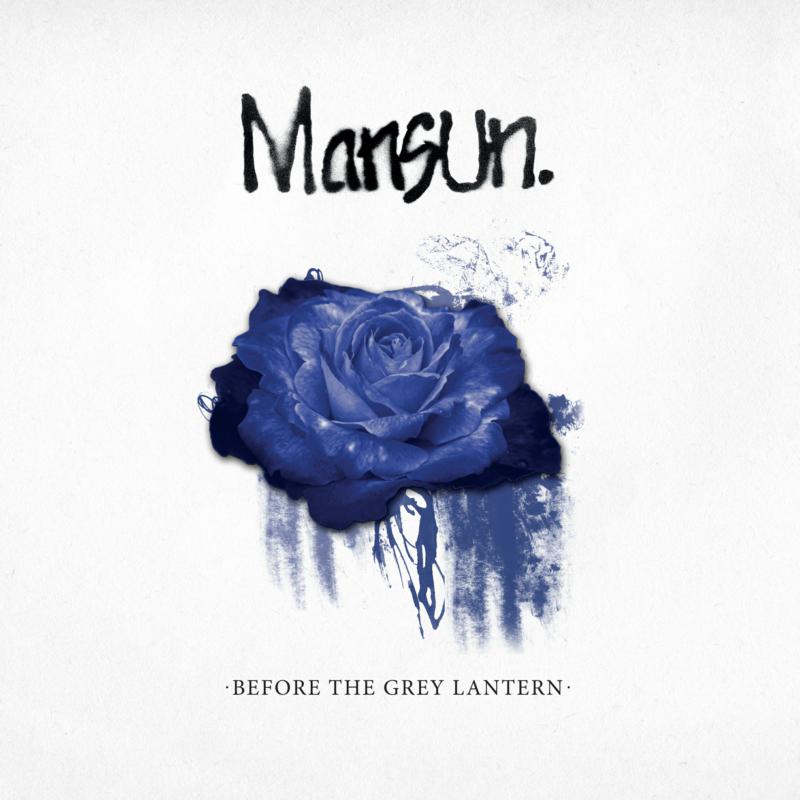 Album cover: "Mansun" text above a blue rose with paint splatters.