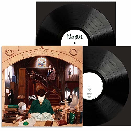 Mansun Six vinyl record album cover art and two black vinyl discs.