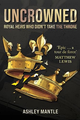 Book cover: "Uncrowned" with broken golden crowns against a dark background.