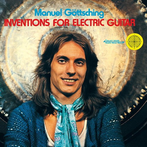 CD cover: Manuel Göttsching portrait with swirling gold and purple background.