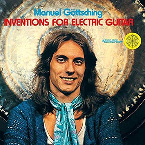 Album cover featuring Manuel Göttsching’s portrait with a gong background.