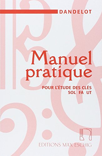 Cover of the music theory book Manuel Pratique by Dandelot with musical clef background.