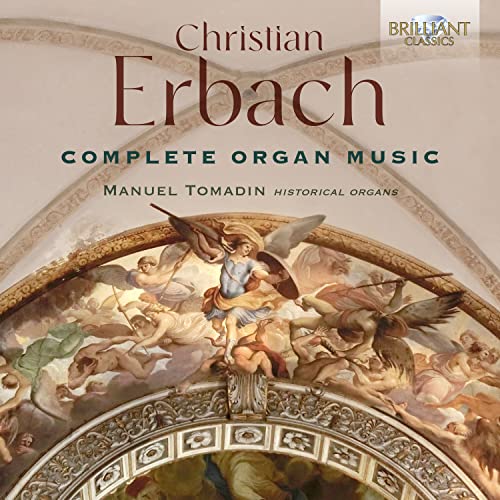 CD cover for "Erbach: Complete Organ Music" featuring angelic fresco detail.