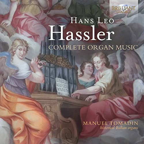 CD cover for Hans Leo Hassler's organ music, featuring Renaissance art.