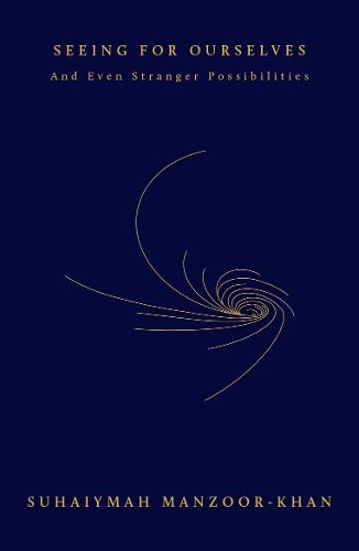 Dark blue book cover with gold spiral design and title text.
