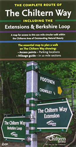 Map cover with footpath signpost pointing towards "The Chiltern Way".