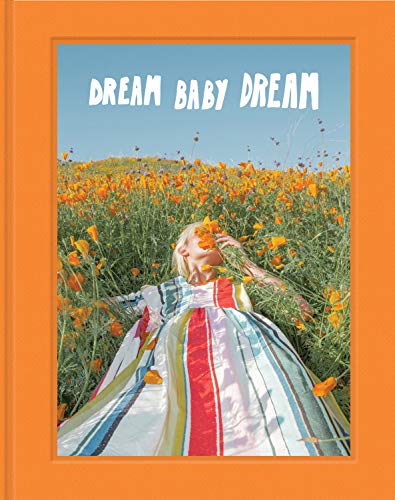 Book cover with a woman lying in a field of orange poppies.