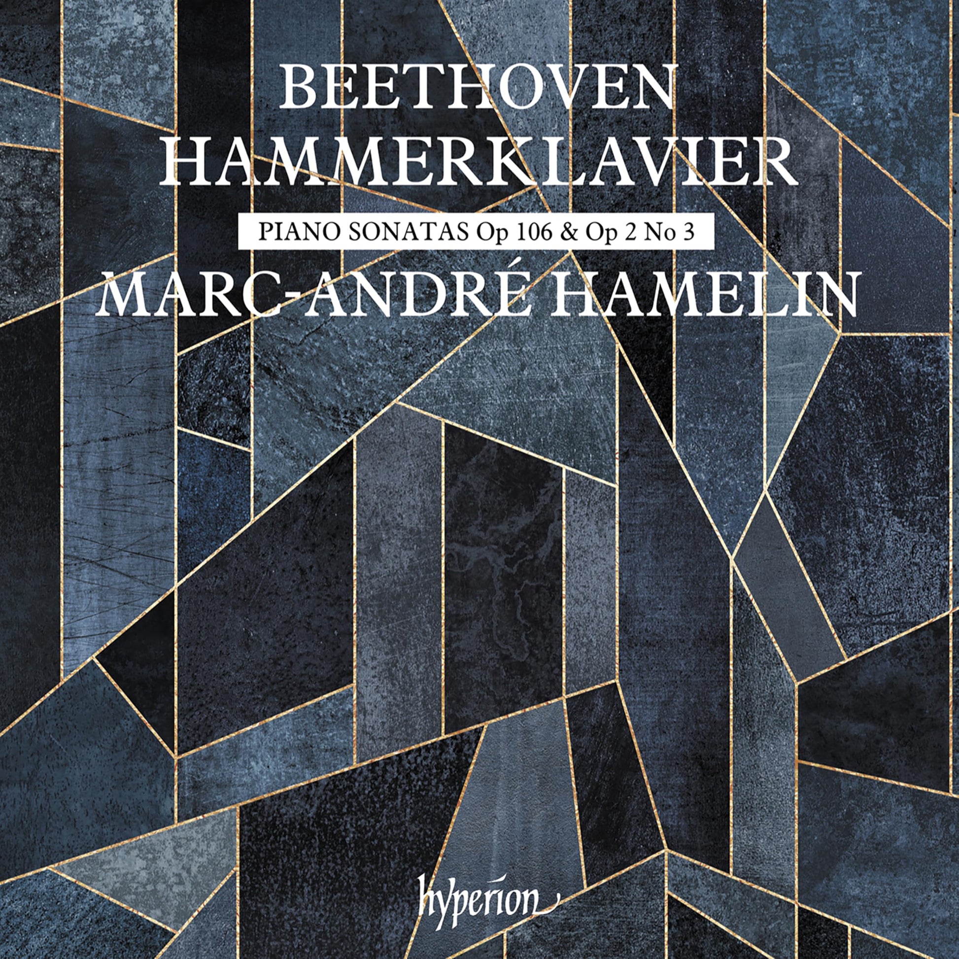 CD cover for Beethoven piano sonatas performed by Marc-André Hamelin.