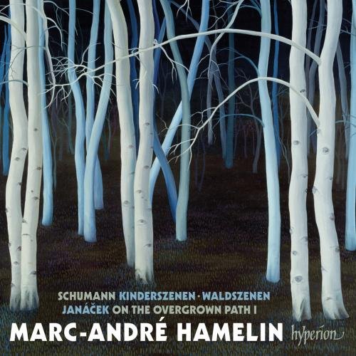 CD cover featuring a forest of white trees against a dark background.