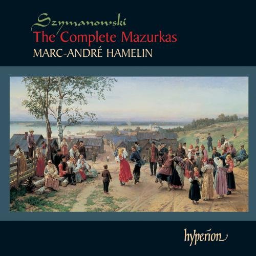 "CD cover featuring a painting of people in traditional clothing dancing outdoors."