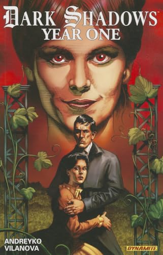 Comic book cover featuring a woman with red eyes and two figures below.