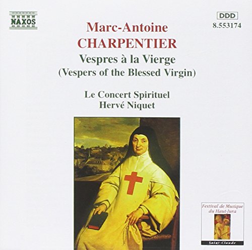 CD cover featuring a nun in white with a red cross, holding a book.