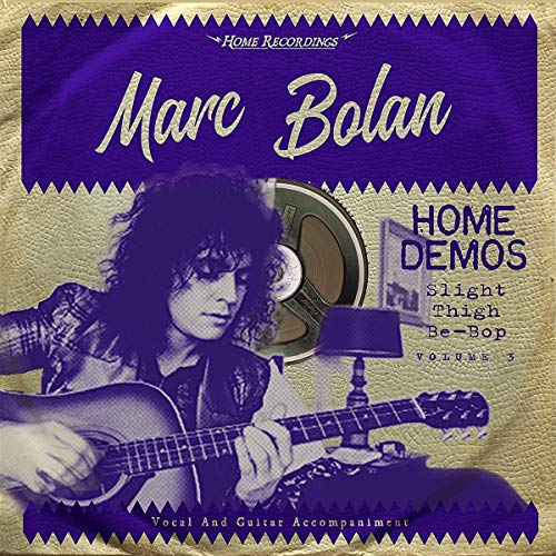 Marc Bolan vinyl album cover with portrait and guitar illustration.
